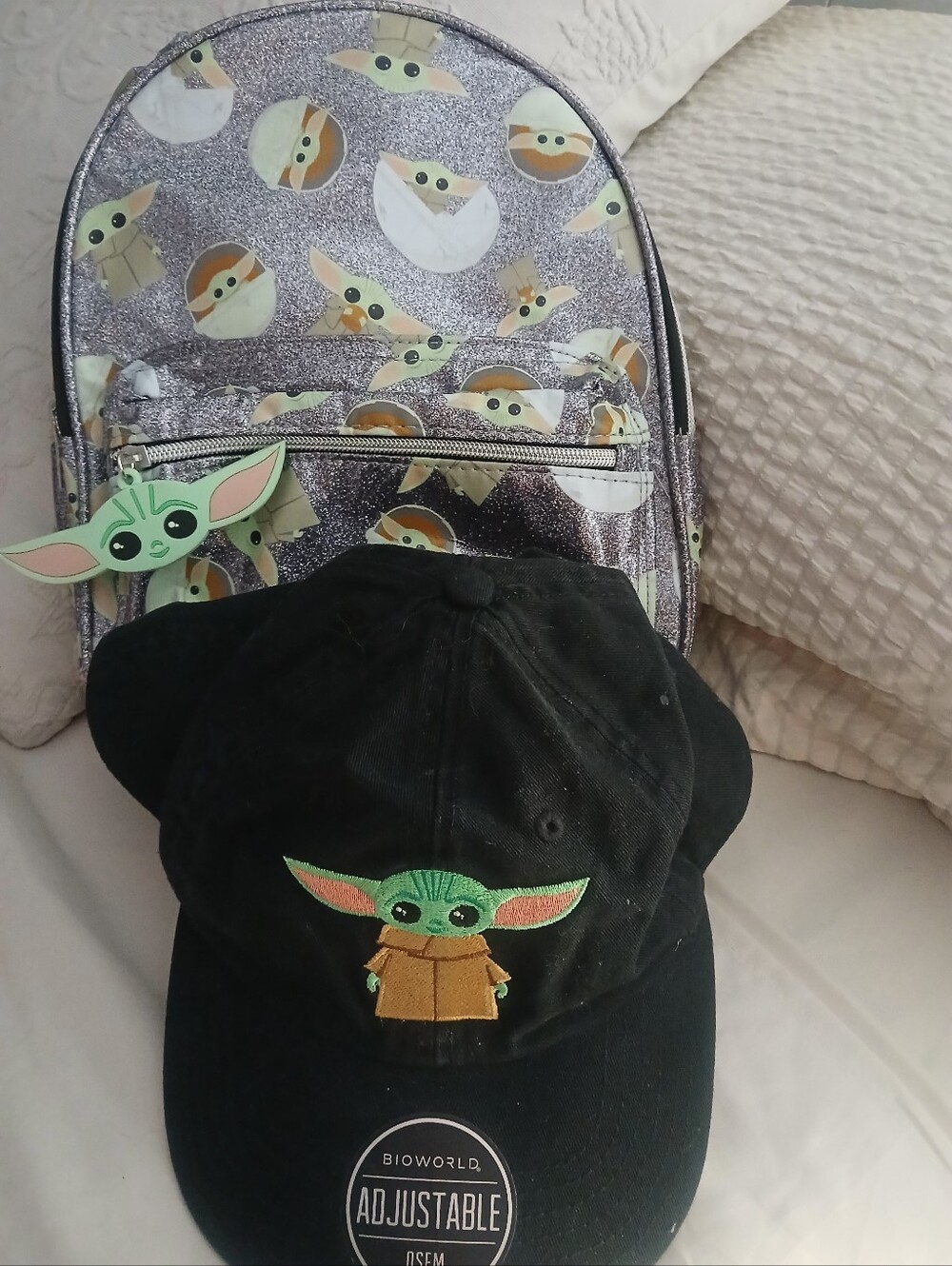 STAR WARS YODA GROGU MANDALOREAN HAT AND BACKPACK BUNDLE